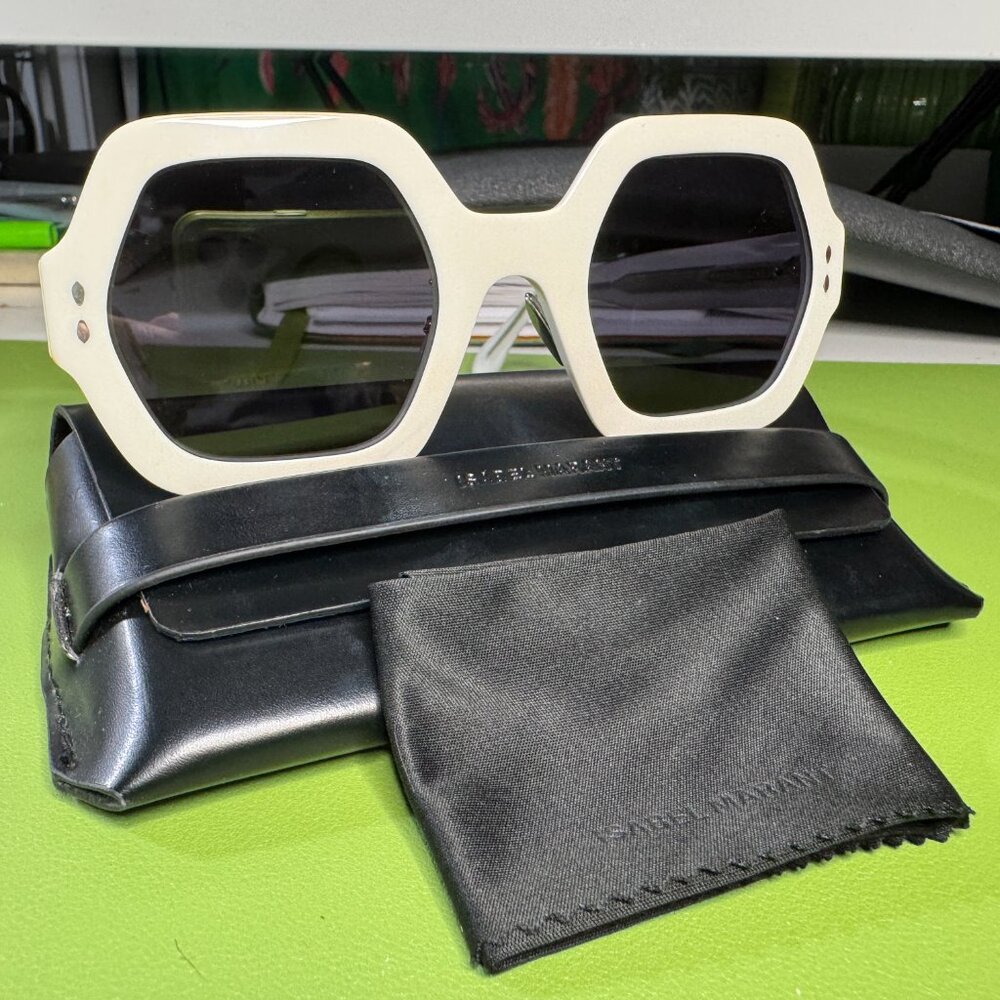 ISABEL MARANT Ely hexagonal sunglasses White - image 3